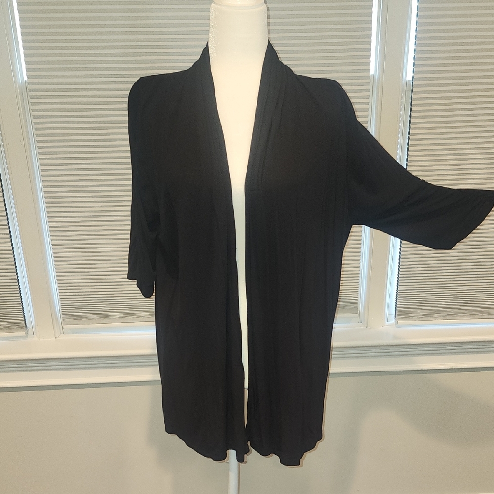Lane Bryant Black Open-Front Cardigan